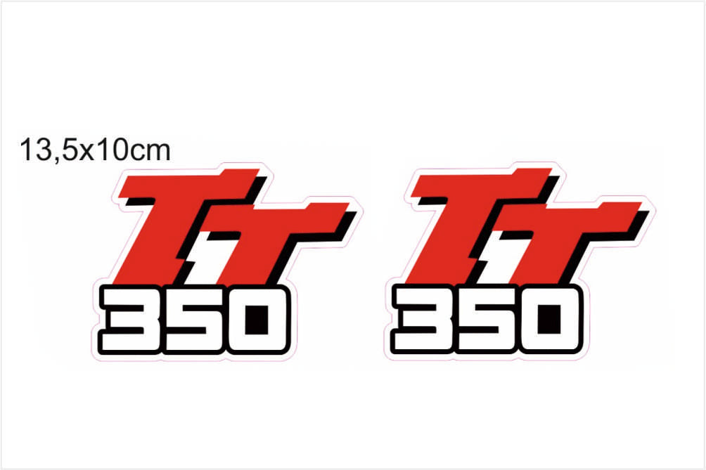 Tankaufkleber Replika Yamaha TT 350 (1 Paar) perforiert