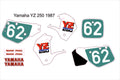 Aufkleber Set Replika Yamaha YZ 250 1987