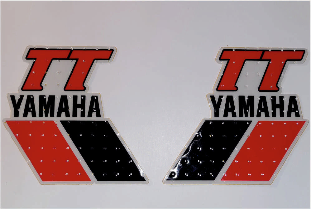 Tankaufkleber Replika Yamaha TT 600 1983 - 1985  (1 Paar) perforiert